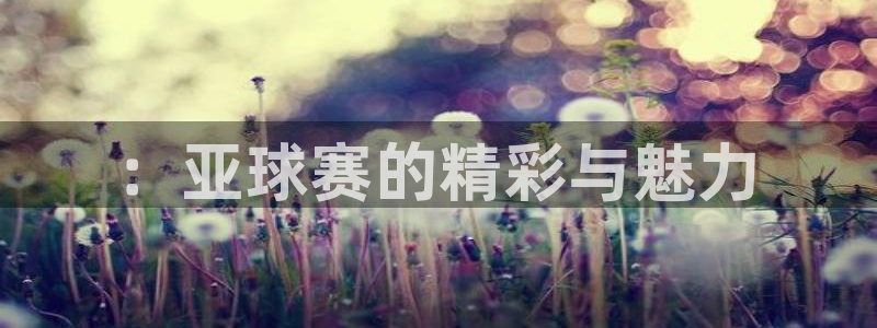 意昂2如何注册开户：：亚球赛的精彩与魅力